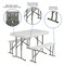 Flash Furniture White Pop Up Canopy Tent and Folding Bench Set JJ-GZ10PKG103-WH-GG - alternate 3